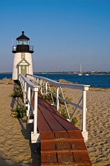 Brant Point Lighthouse on Nantucket Island in Massachusetts